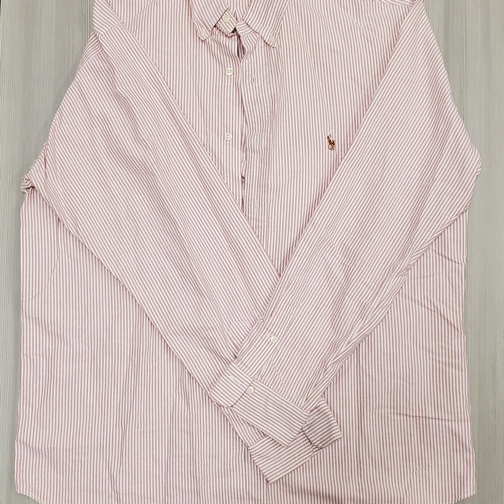 Polo Ralph Lauren Men's Pink Striped Button Down Shirt